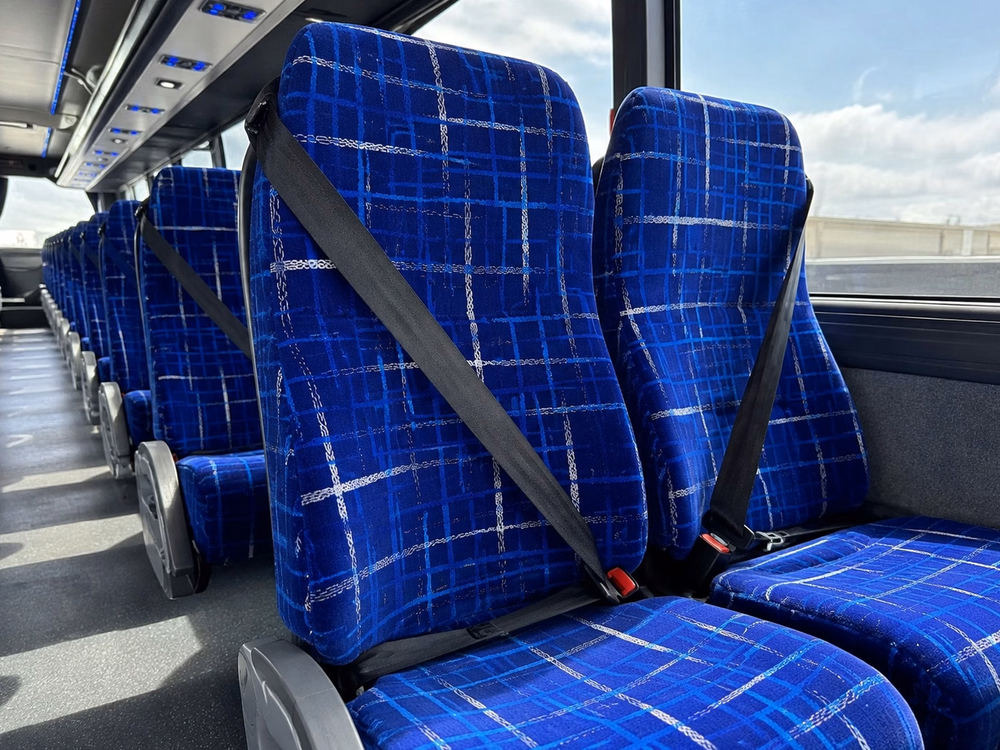 56 passenger charter bus interior